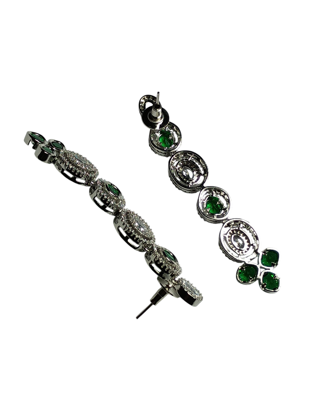 Ridhima GREEN TEARDROP SHAPED DROP EARRING