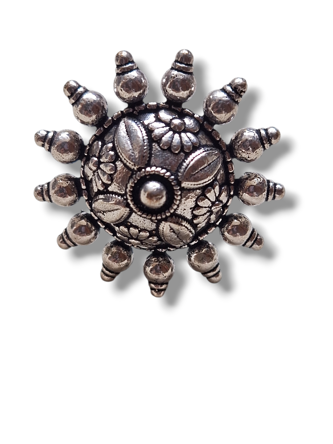 LE BHUMI SILVER-PLATED FLOWER SHAP ADJUSTABLE FINGER RINGS jewellery in 24K gold plating | XAGO Luxe