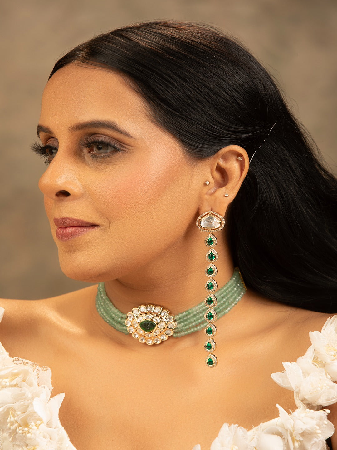 Varnika green chokar set
