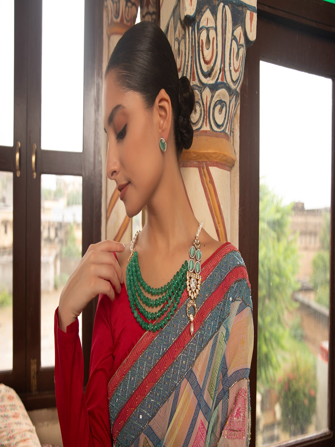 Rang Mahal Haar With Earrings