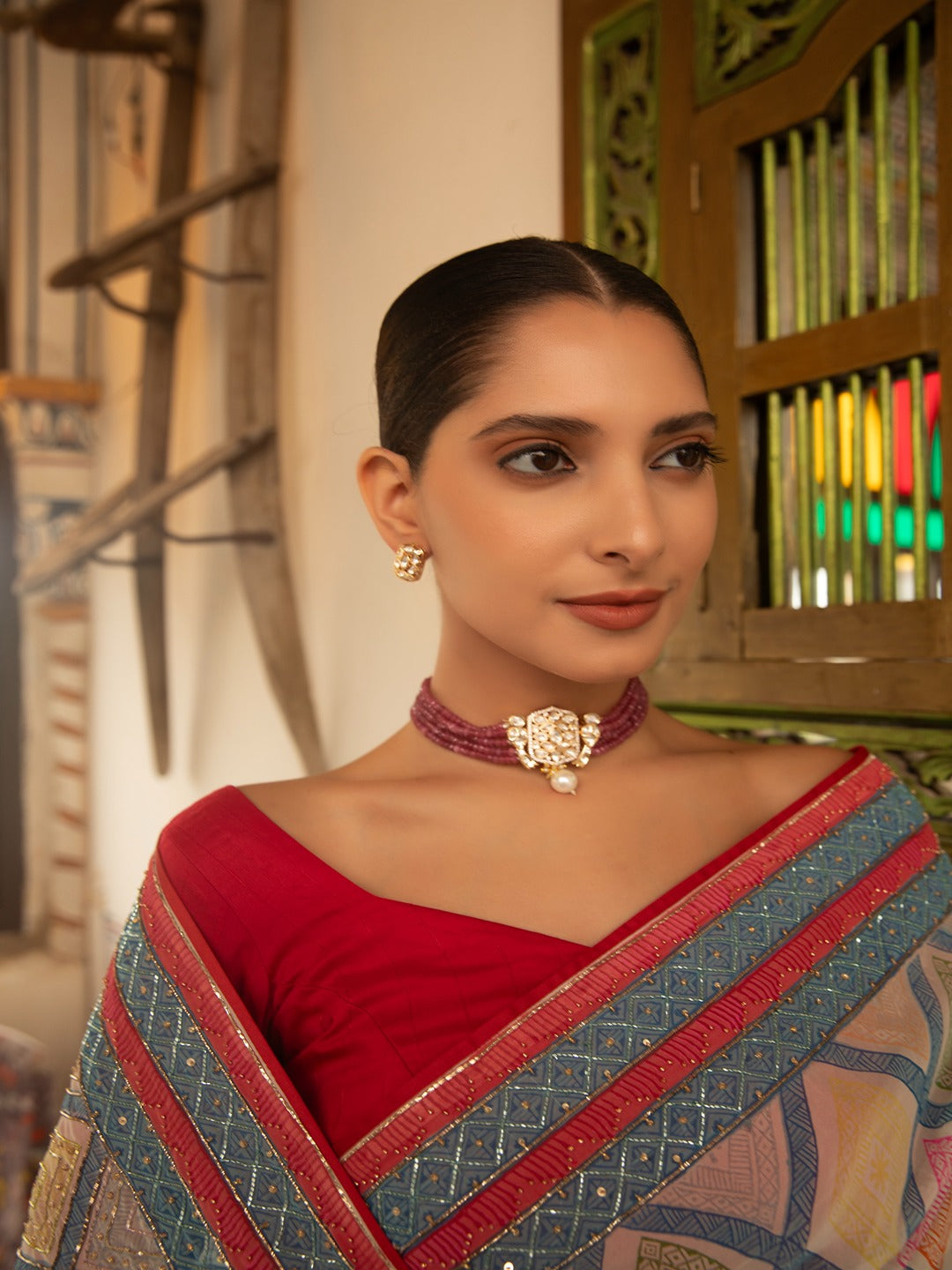 Sunehari sheesh Necklace Set