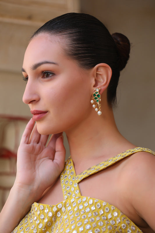 Chidiya Studs jewellery in 24K gold plating | XAGO Luxe