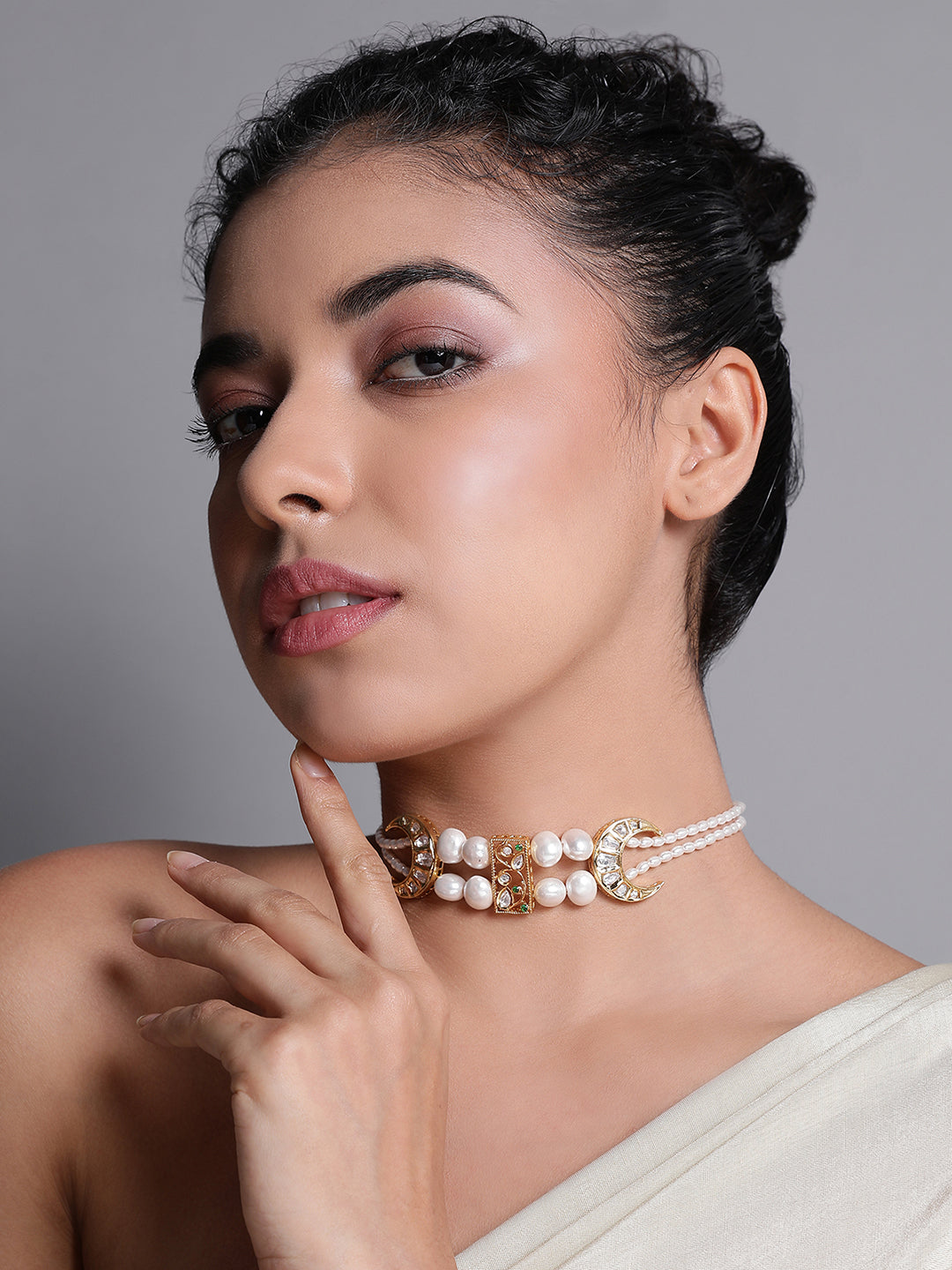 LE SAIRA PEARL & MOISSANITE NECKLACE