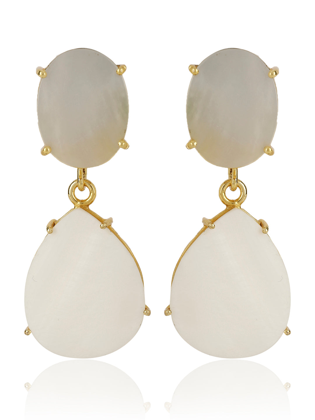 AVANI MOTHER OF PEARL CONVERTIBLE DROP EARRINGS