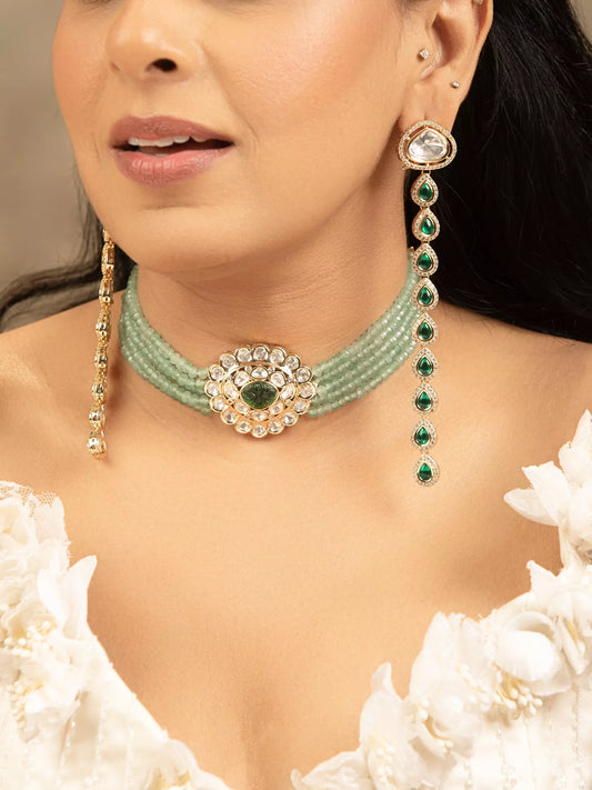 Varnika Green Choker Set