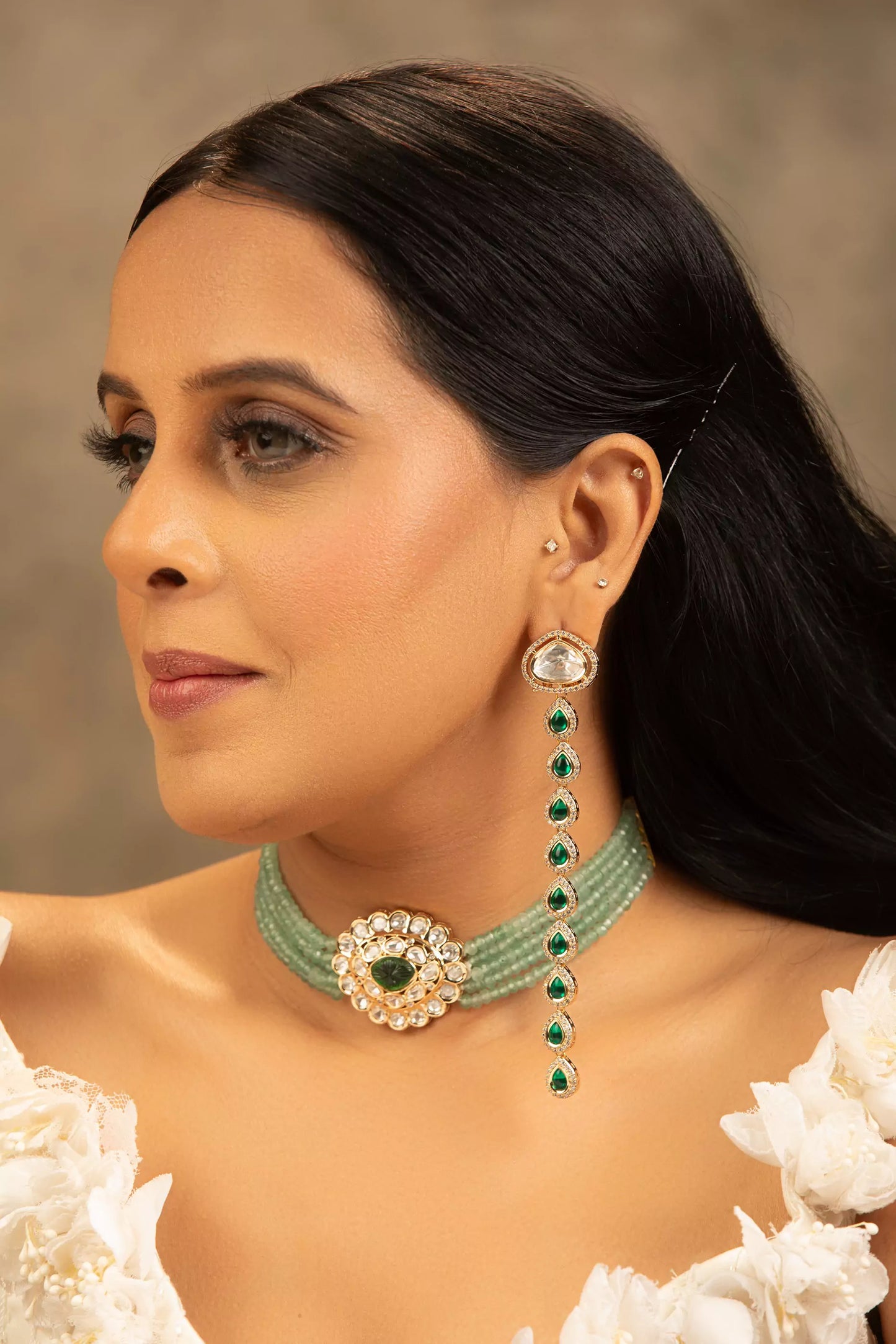 Varnika Green Choker Set
