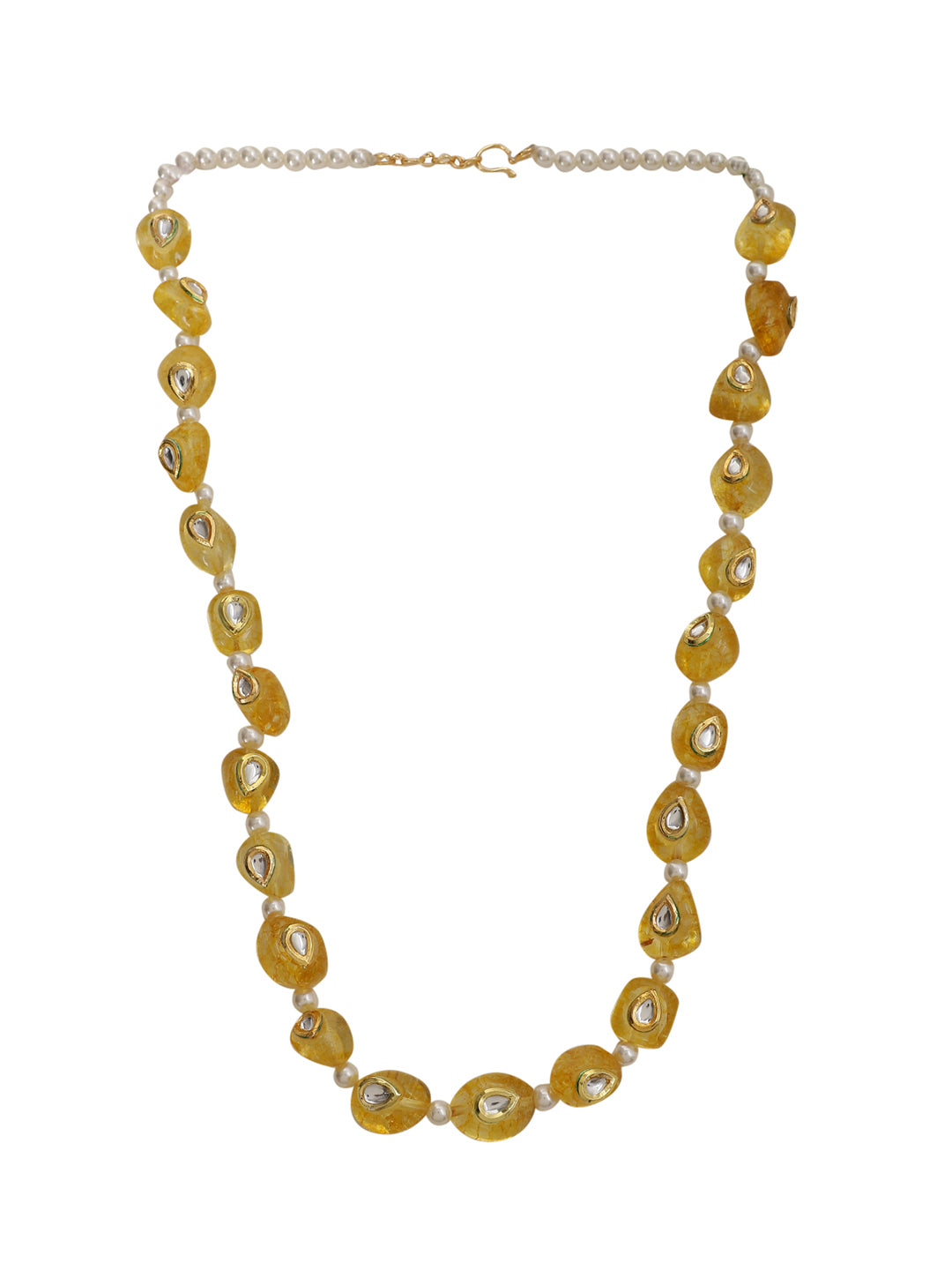 LE KALONICE CITRINE & KUNDAN NECKLACE