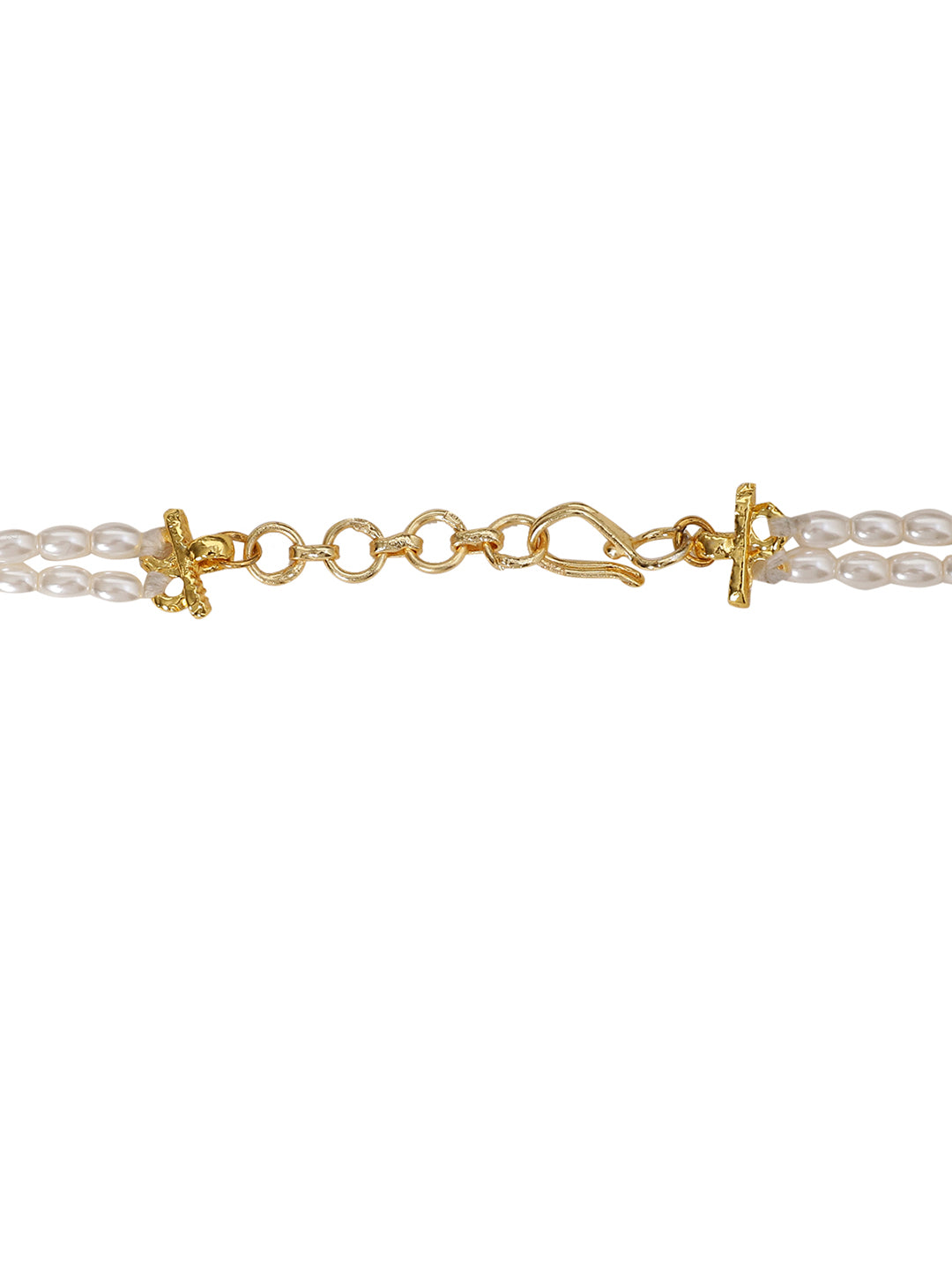 LE MATAO MOISSANITEAND PEARL LONG NECKLACE jewellery in 24K gold plating | XAGO Luxe