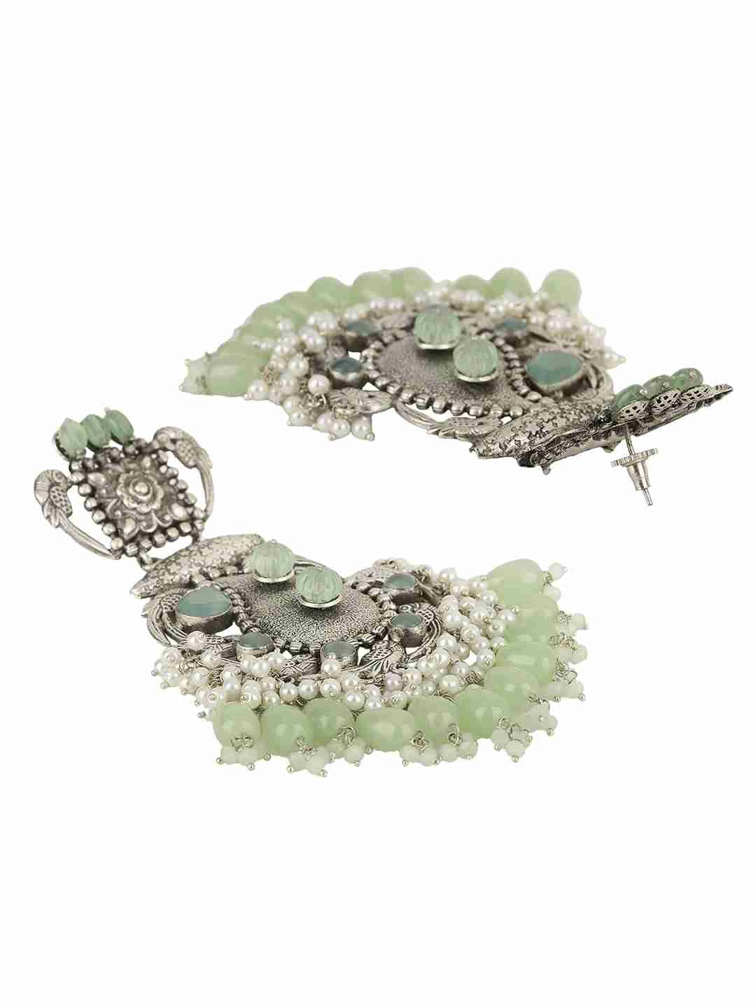 AKOYA SILVER PLATED DANGLER EARRINGS jewellery in 24K gold plating | XAGO Luxe