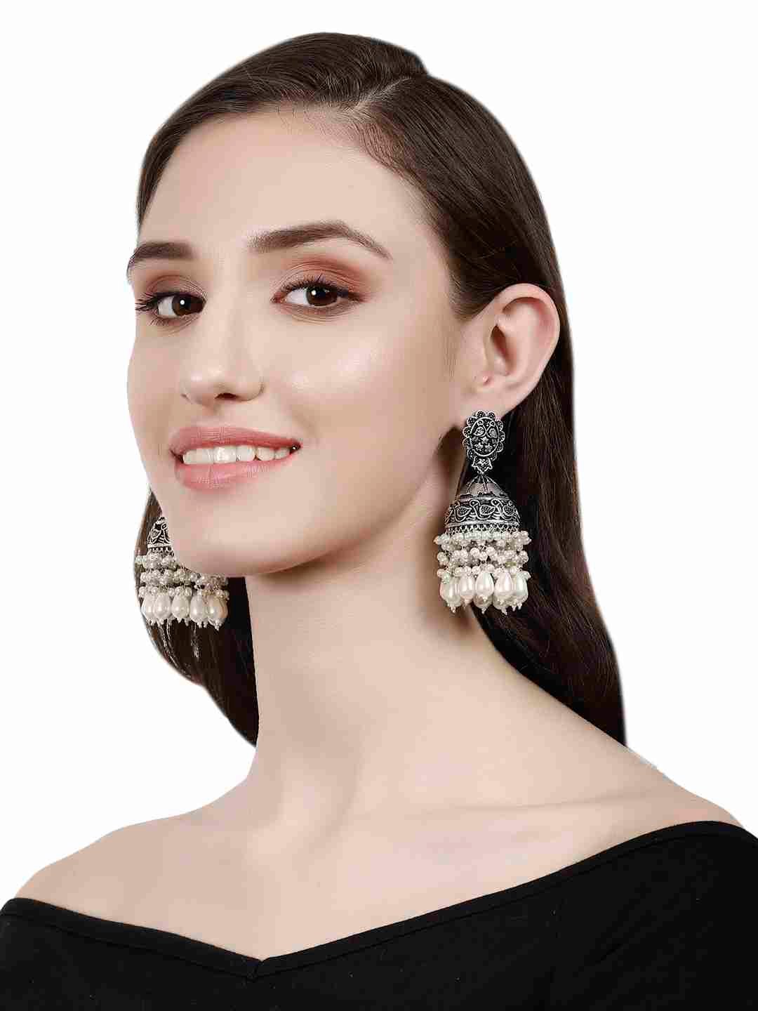 TARIKA  SILVER PLATED EARRINGS jewellery in 24K gold plating | XAGO Luxe