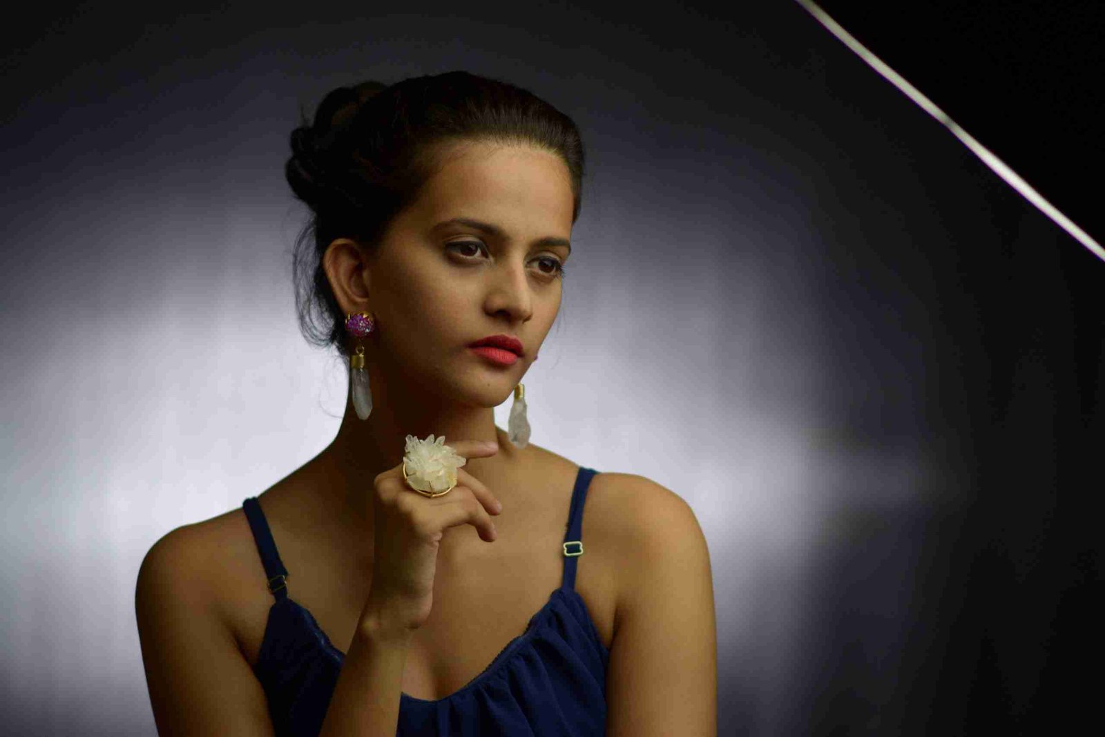 WHITE DRUZY RING jewellery in 24K gold plating | XAGO Luxe