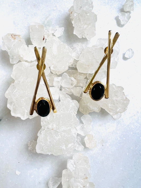 CLEMENTINE STUDS EARRINGS jewellery in 24K gold plating | XAGO Luxe