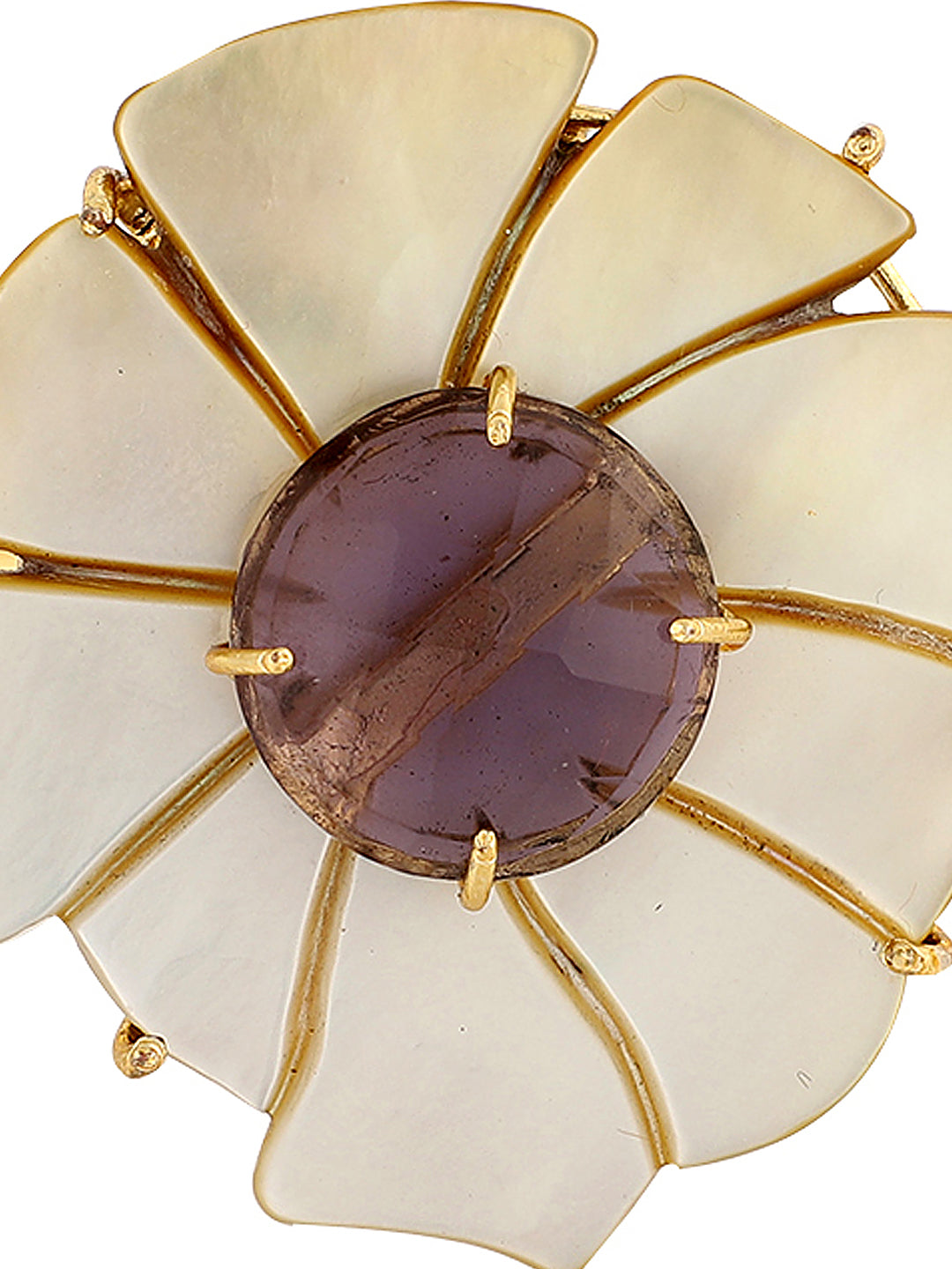 EMBER AMETHYST & MOTHER OF PEARL BRACELET jewellery in 24K gold plating | XAGO Luxe