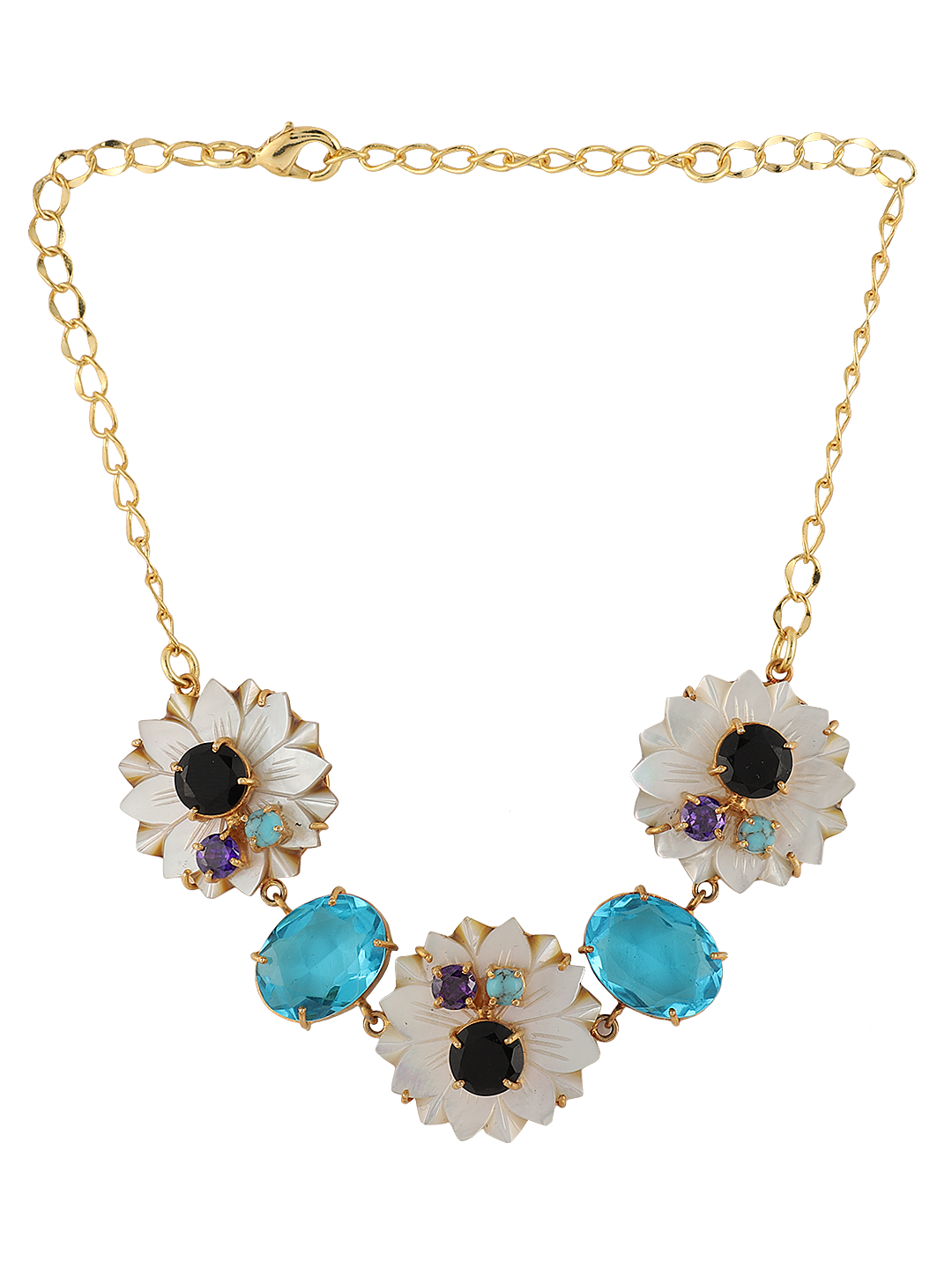 SHIVERA BLUE QUARTZ CHOKER NECKLACE