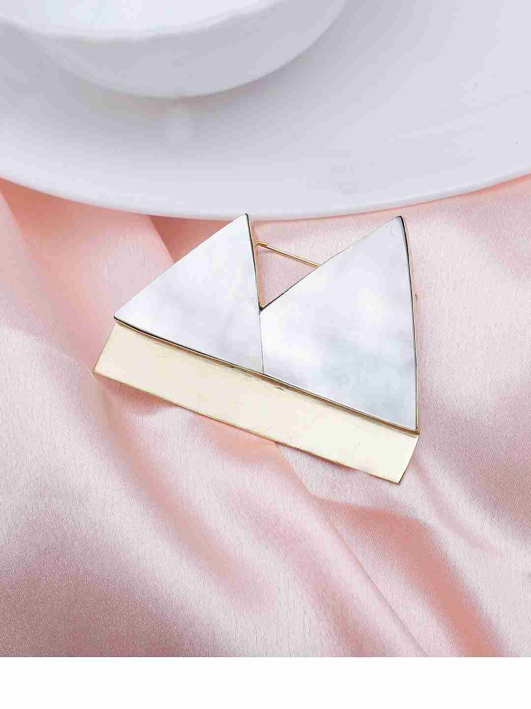 TIBERIUS MOTHER OF PEARL POCKET PIN jewellery in 24K gold plating | XAGO Luxe