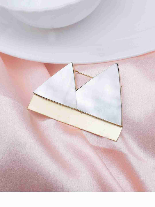 TIBERIUS MOTHER OF PEARL POCKET PIN jewellery in 24K gold plating | XAGO Luxe