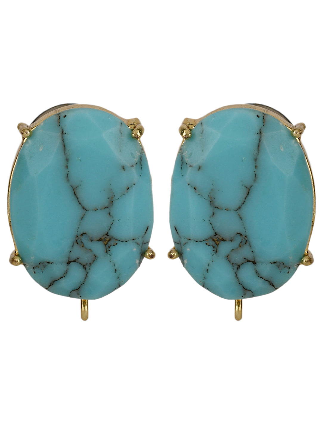 GALAXY TURQUOISE GOLD PLATED STUDS