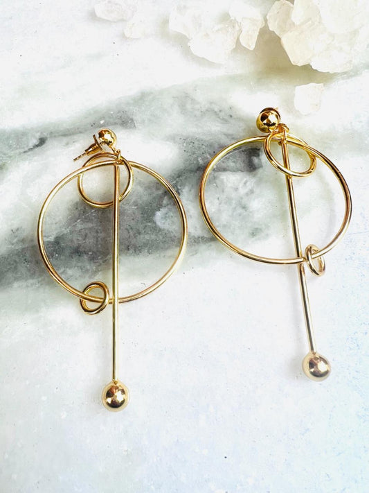 TANQUIL HOOPS EARRINGS jewellery in 24K gold plating | XAGO Luxe