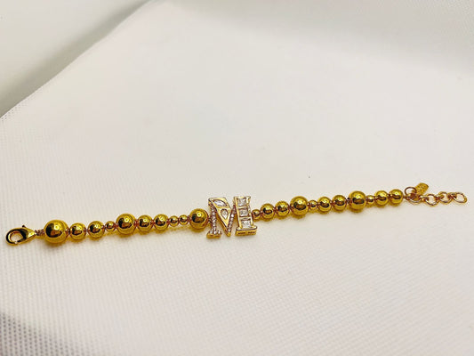 LE IJYA WHITE PEARL & KUNDAN BRACELET jewellery in 24K gold plating | XAGO Luxe