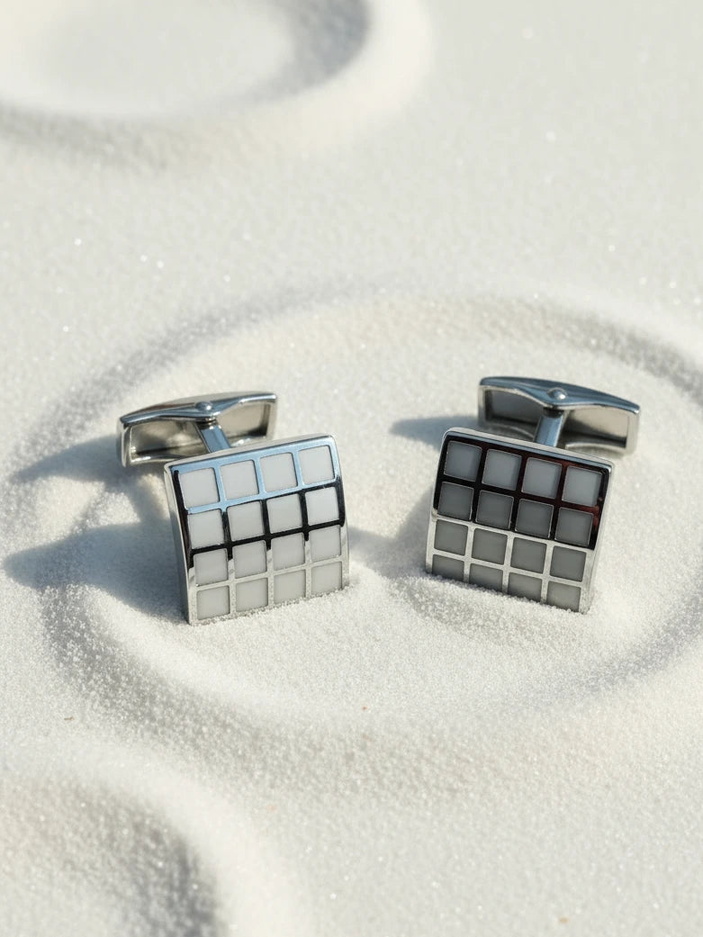 GridMatrix Enamel Cufflinks