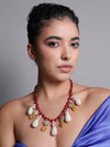 LE CHRYSES PEARL BEADS &KUNDAN NECKLACE jewellery in 24K gold plating | XAGO Luxe