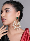 LE HARMONIA GREEN ONYX & PEARLS EARRINGS jewellery in 24K gold plating | XAGO Luxe