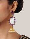 LE MAYA PURPLE & AMETHYST CONVERT EARRING jewellery in 24K gold plating | XAGO Luxe