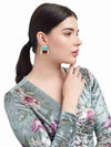 MARTINA BLUE CHALCEDONY, GARNET AND CRYSTAL STUD jewellery in 24K gold plating | XAGO Luxe