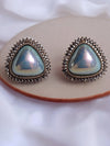 LE ERICA SILVER PLATED CONTEMPORARY SHAPED STUD EARRINGS jewellery in 24K gold plating | XAGO Luxe