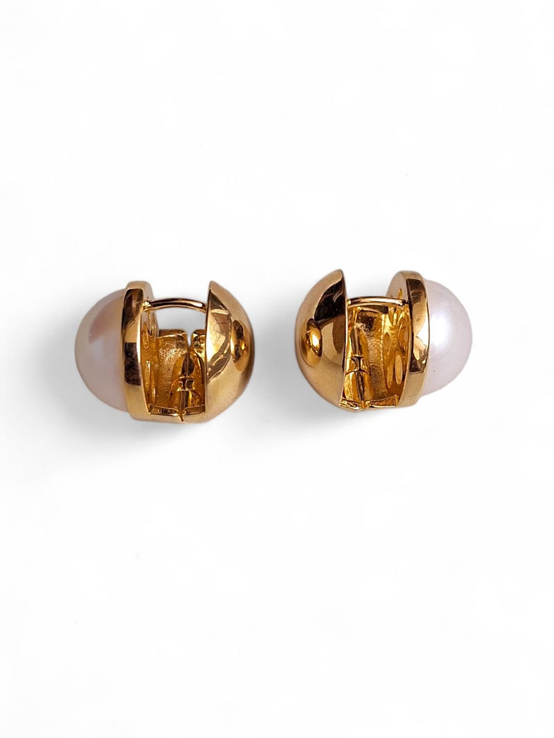 LE FIONA GOLD PLATED STUDDED TRIANGLE SHAPED STUD EARRINGS jewellery in 24K gold plating | XAGO Luxe