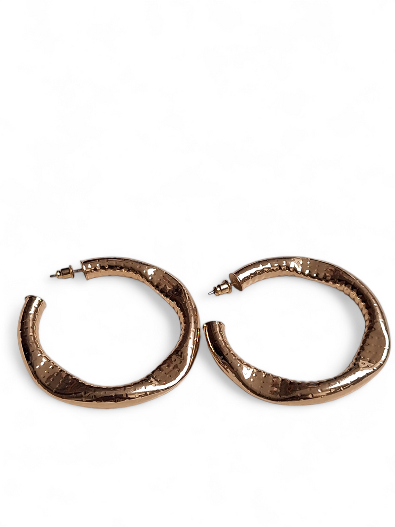 LE AGUSTIN GOLD PLATED CONTEMPORARY SHAPED STUD EARRING jewellery in 24K gold plating | XAGO Luxe