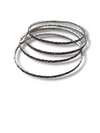LE ANVITHA SET OF 4 SILVER PLATED OXIDIZED BANGLES jewellery in 24K gold plating | XAGO Luxe