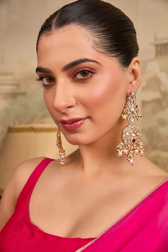 Xago Raktamukta Gold Plated Earrings With Pearl Drop
