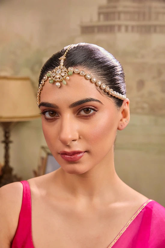 Shirobhushana — Xago Traditional Kundan Maangtikka Matha-Patti Pearl
