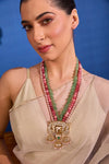 Xago Contemporary Gold-Plated Peacock Pendant Necklace