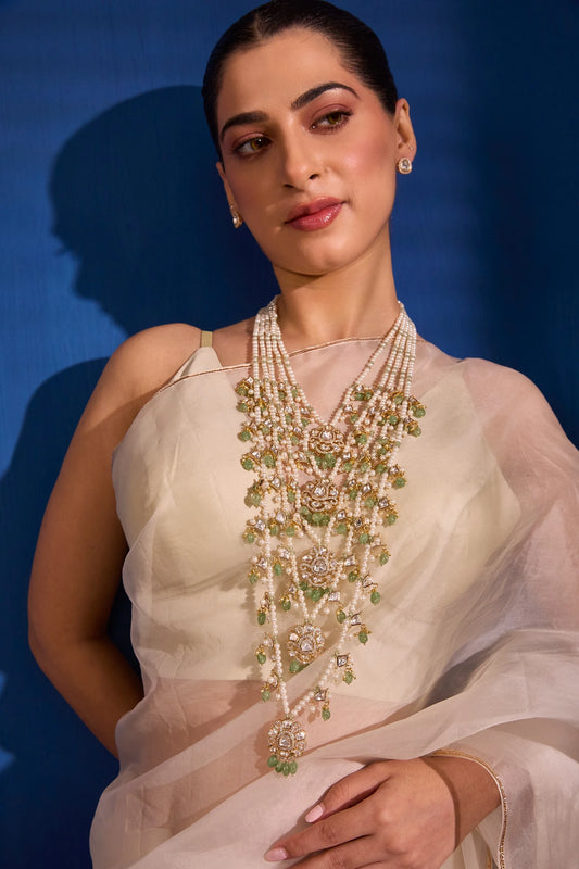 Lahari — XAGO Multilayer Long Necklace in 22K gold-plated brass, handcrafted by XAGO