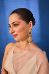 Gold-Plated Multi-Gemstone Drop Earrings
