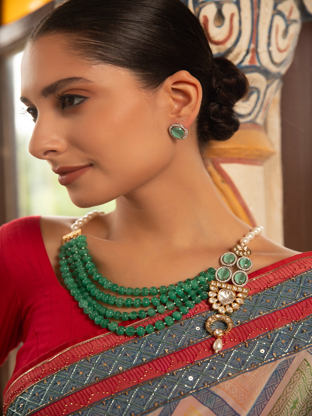 Rang Mahal Haar With Earrings
