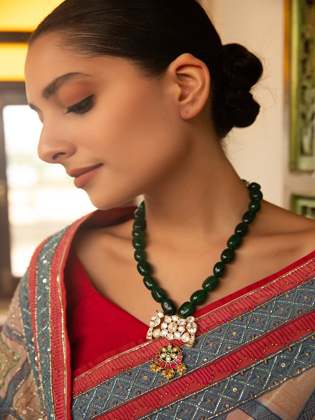 Sunehri Sheesh Necklace