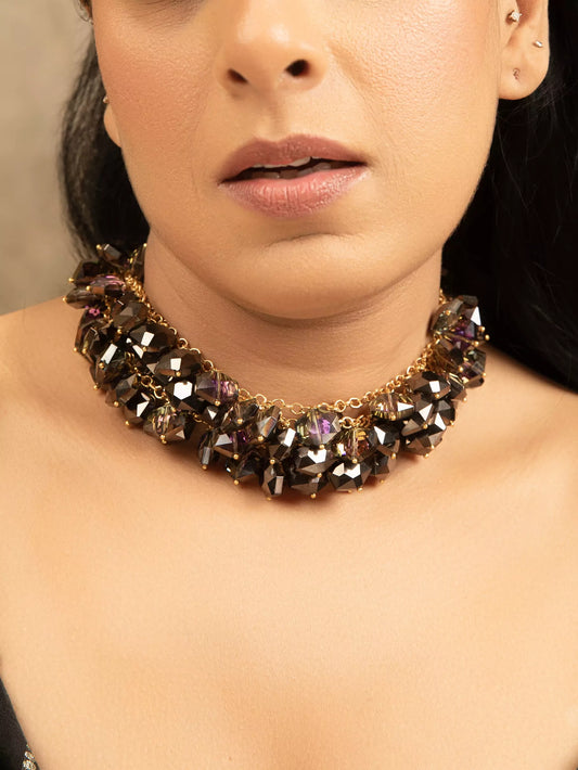 Kreit Glass Stone Luxe Modern Necklace