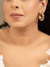 Prakriti Ruby & CZ Stone Hoops Earrings