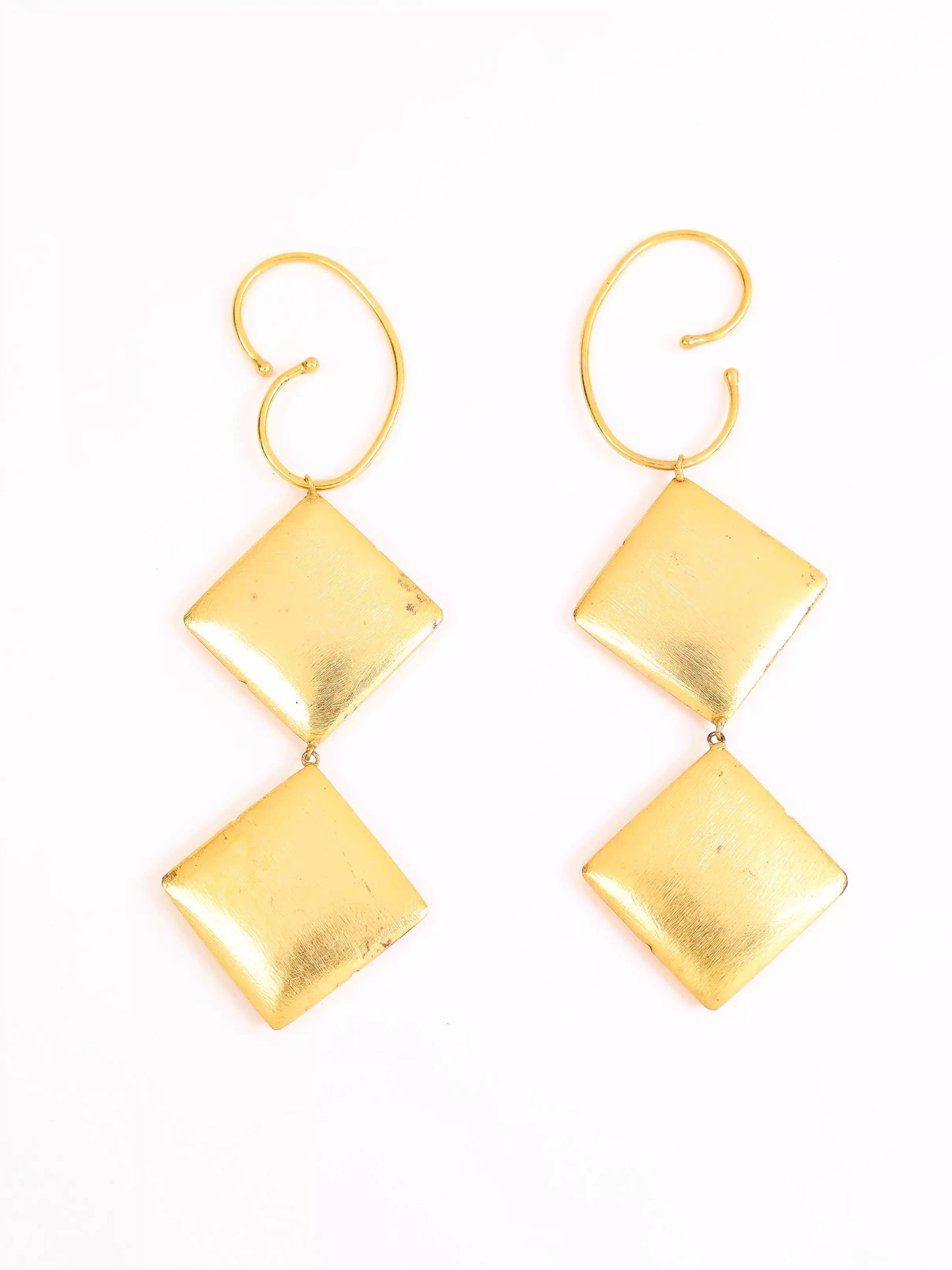 Xago Lustrous Love Earcuffs in 22K Gold Finish | Sculptural Statement Earrings
