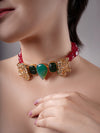 KELAYA MULTICOLOUR NECKLACE jewellery in 24K gold plating | XAGO Luxe