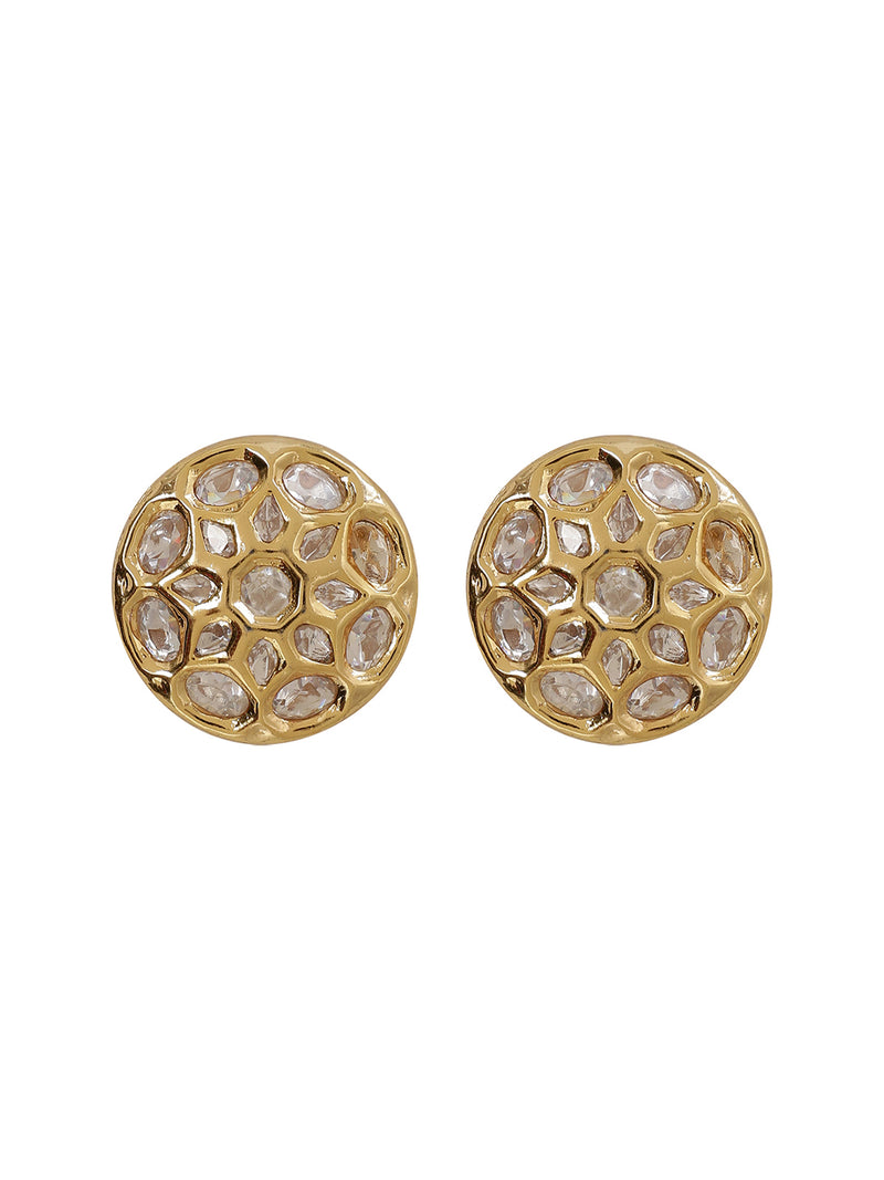 LE RONIT MOISSANITE STUDS jewellery in 24K gold plating | XAGO Luxe