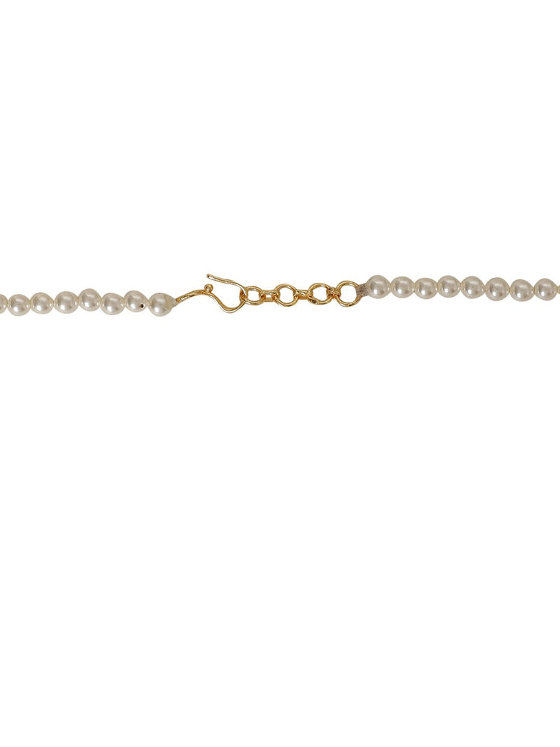 LE SELAS ROSE QUARTZ & KUNDAN NECKLACE jewellery in 24K gold plating | XAGO Luxe