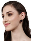 AARVI AMETHYST ONYX GOLD PLATED STUDS jewellery in 24K gold plating | XAGO Luxe
