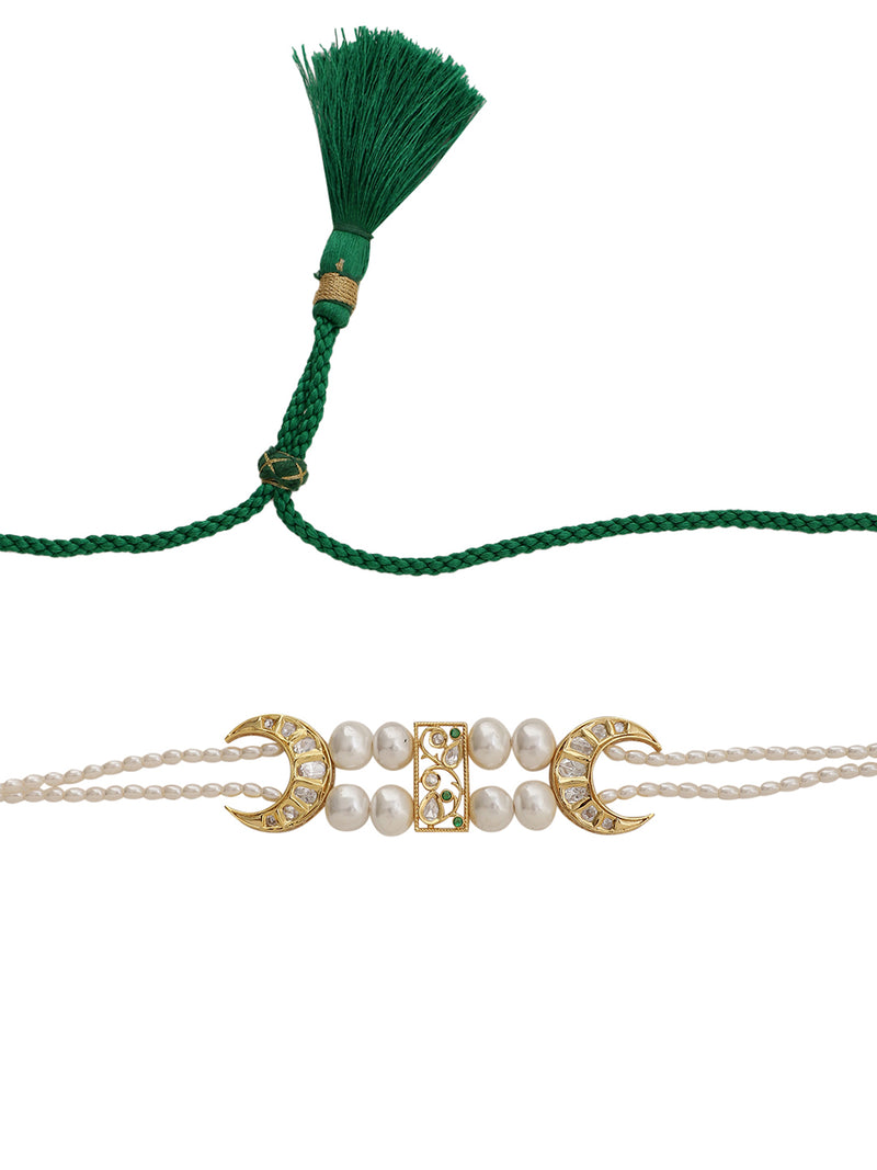 LE SAIRA PEARL & MOISSANITE NECKLACE jewellery in 24K gold plating | XAGO Luxe