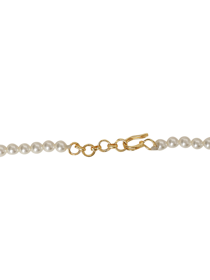 LE ADINA GREEN QUARTZ & KUNDAN NECKLACE jewellery in 24K gold plating | XAGO Luxe
