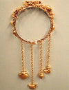 Mayura Lumba with Peacock Motif & Pearls | Rakhi for Bhabhi by XAGO designer jewellery in 24K gold plating | XAGO Luxe