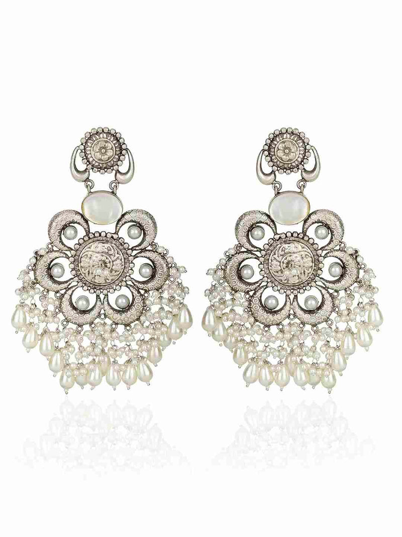 ISHITA SILVER PLATED EARRINGS jewellery in 24K gold plating | XAGO Luxe